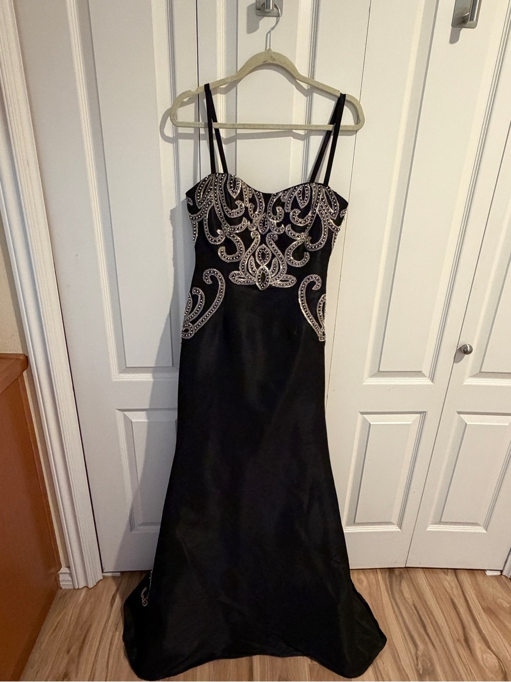 Jovani Black Evening Gown with Silver Embellishment